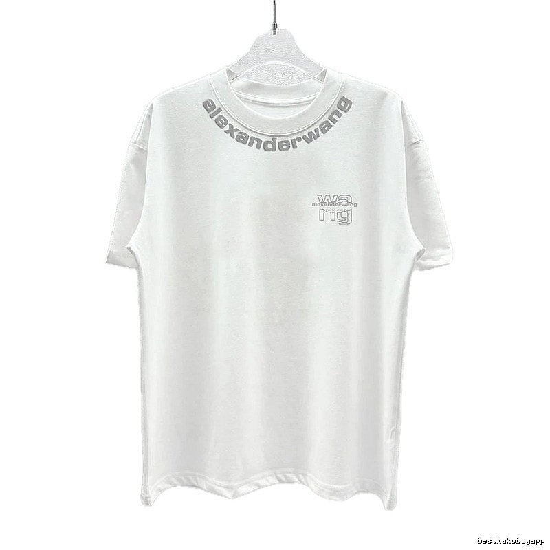 Alexander Wang Printed Street Style White T-Shirt