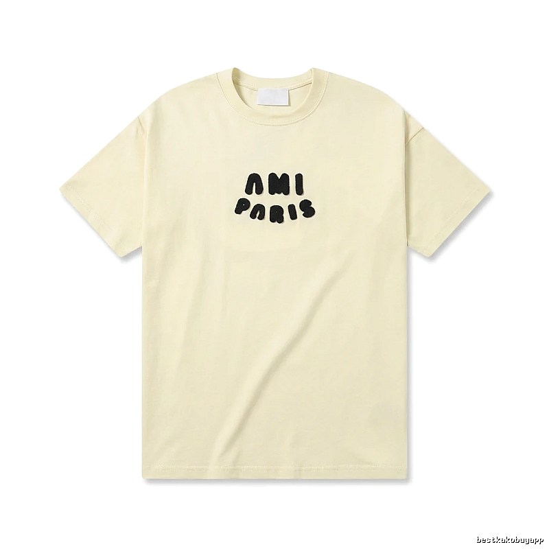 AMI Paris Casual Style Off-White T-shirt