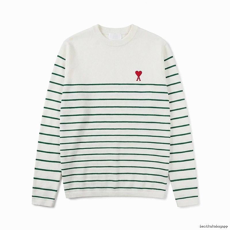 AMI striped white sweater