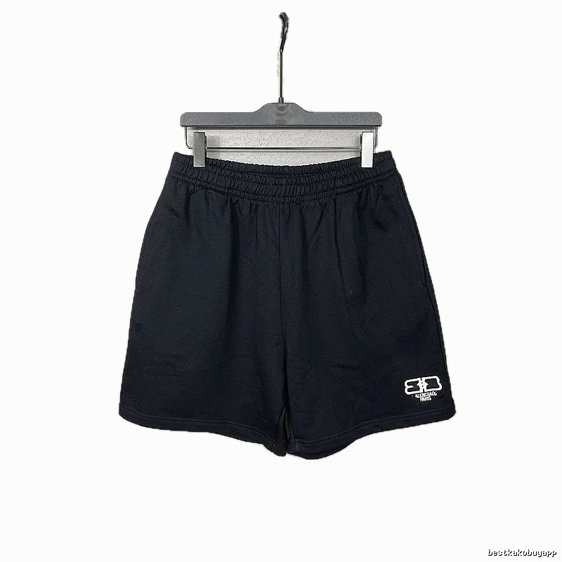Balenciaga minimalist style black shorts