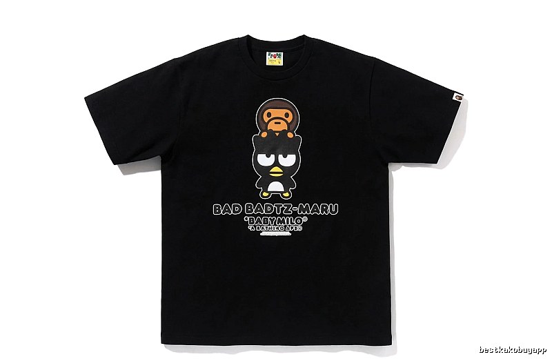 Bape Cartoon Trendy and Cool Style Black T-shirt