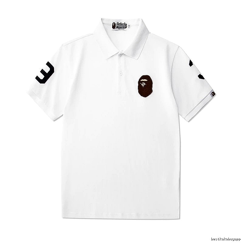 BAPE Classic Polo shirt White Polo Ape for Daily Styling