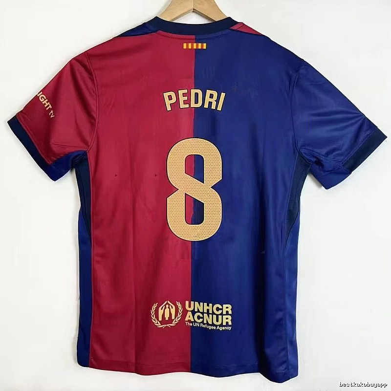 Barcelona Casual Gavi #6 soccer jersey Blue Red Barcelona for Streetwear Looks