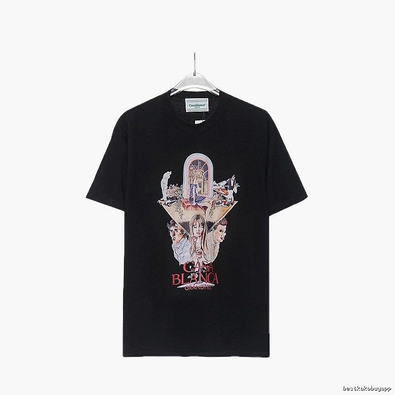 Casablanca Printed Trendy Black T-shirt