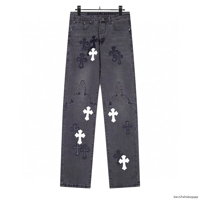 Chrome Hearts Relaxed Graphic jeans Light Denim Jeans with Designer-Inspired Detail