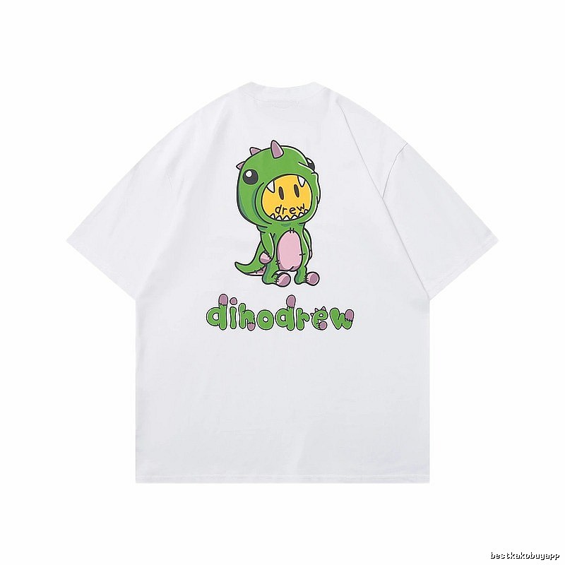 DREW Dinosaur Print Street Style White T-Shirt