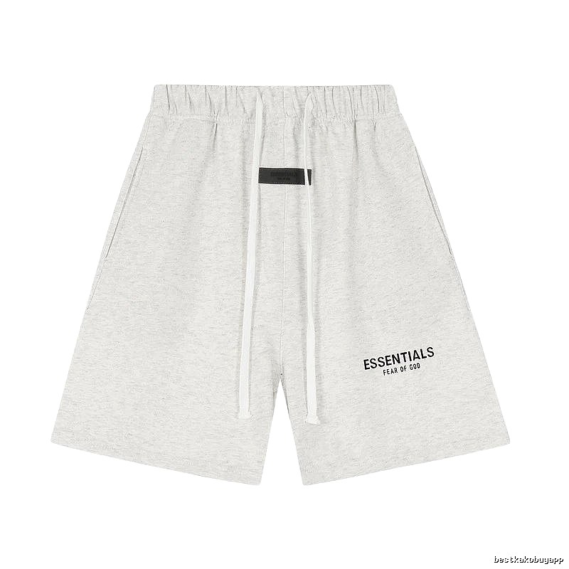ESSENTIALS minimalist light gray shorts