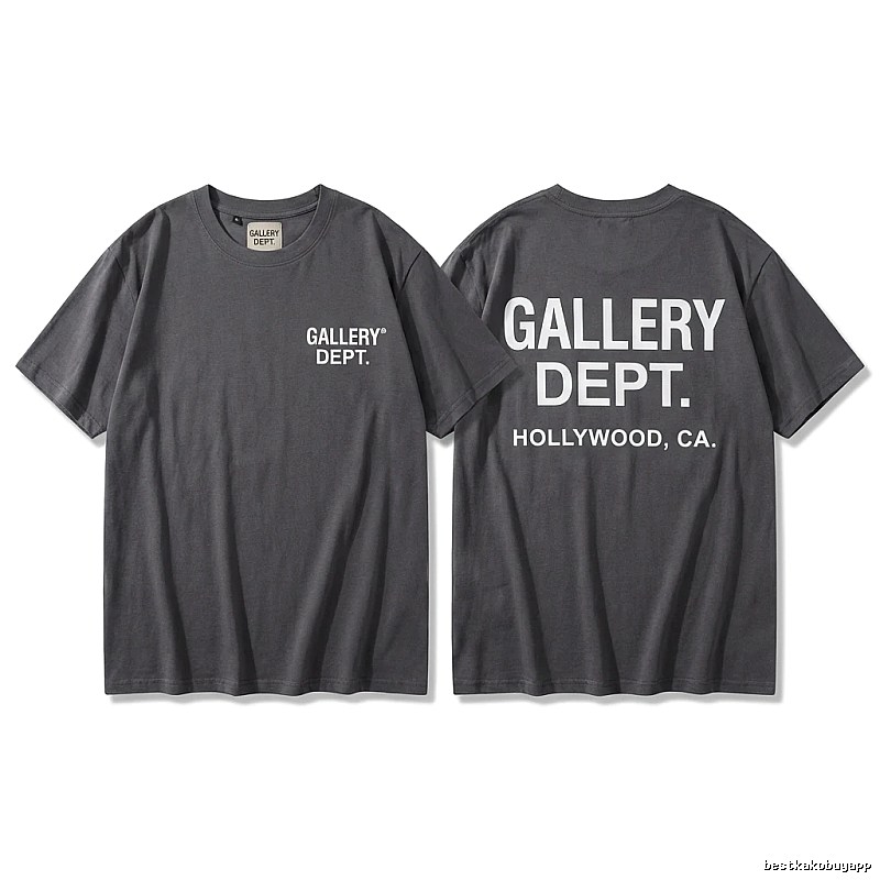 Gallery Dept Minimalist Style Dark Grey T-Shirt