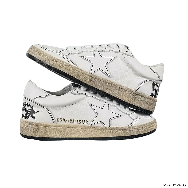 Golden Goose retro-style white sneakers