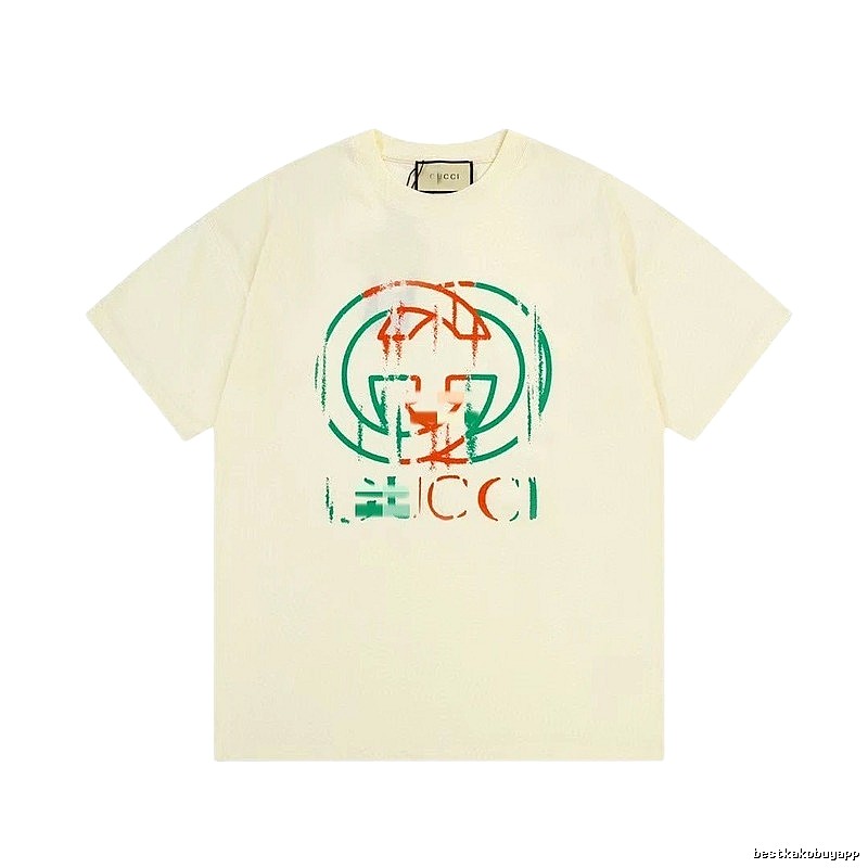 Gucci Double G Graffiti Vintage Style Off-white T-shirt