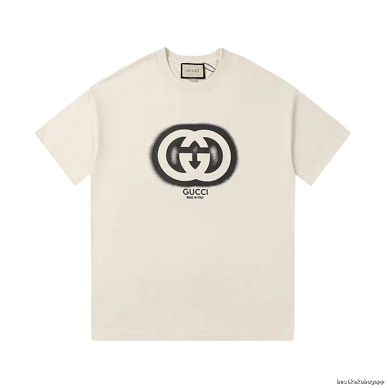 Gucci Double G Print Vintage Style Off-white T-shirt