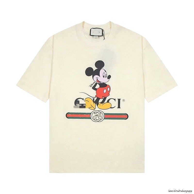 Gucci x Mickey Mouse Co-branded Vintage Style Off-white T-shirt