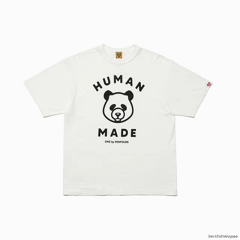 HUMAN MADE Panda Print Japanese Streetwear White Short Sleeve T-Shirt