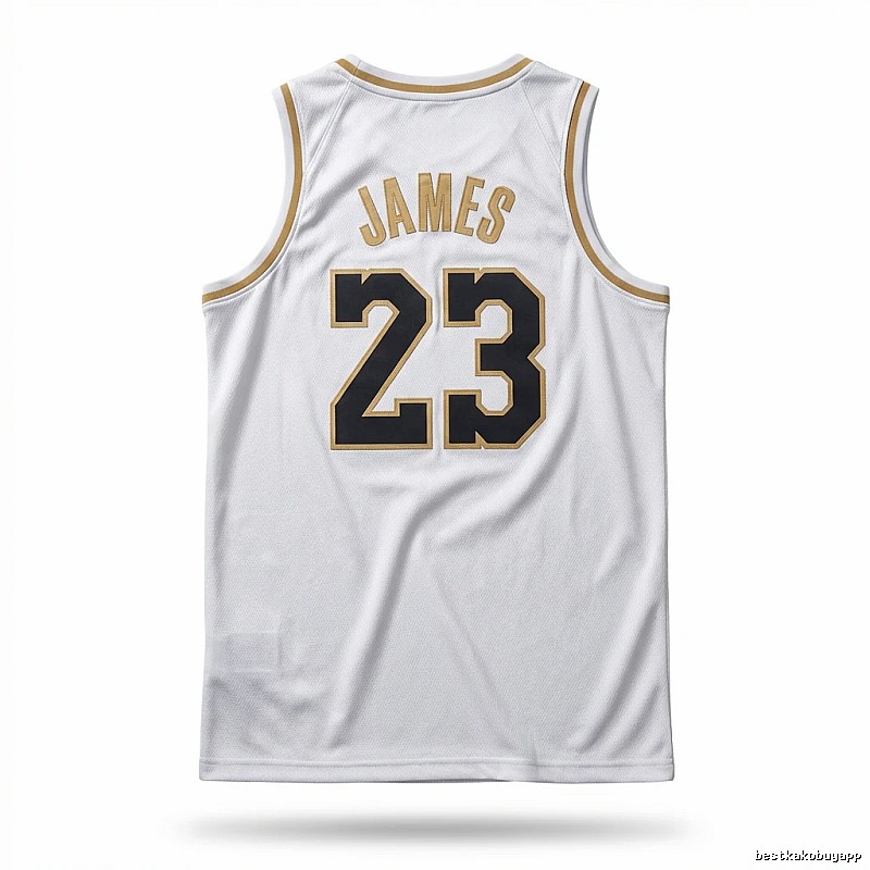 LBJ No. 23 basketball wind white jersey