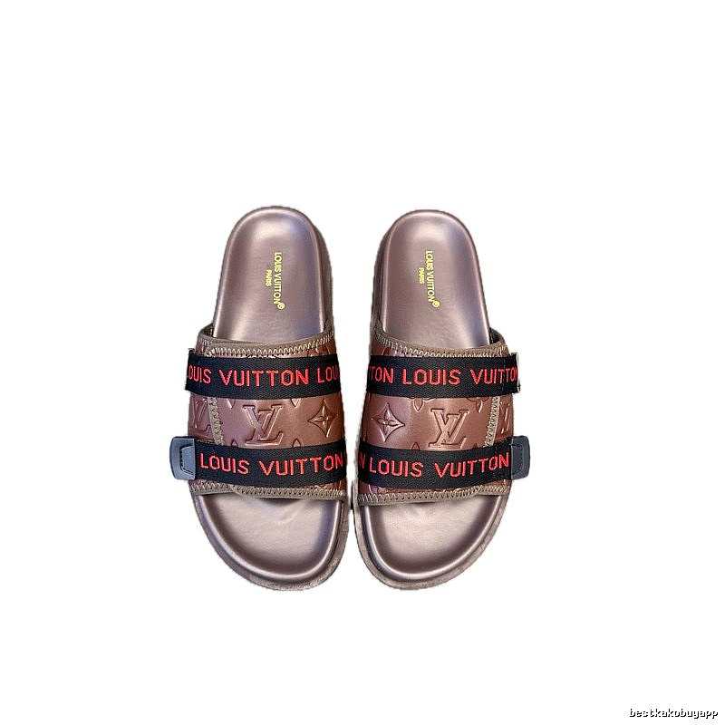 Louis Vuitton Classic Monogram Trendy Brown Slide Sandals