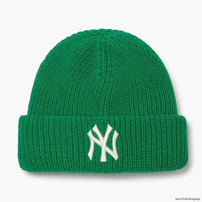 MLB knitted trendy brand green hat