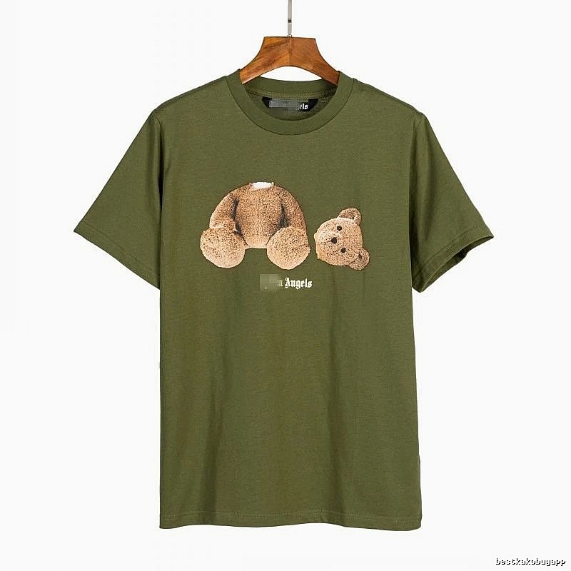 Palm Angels Relaxed Bear graphic T-shirt White Colorful Bear with Versatile Design