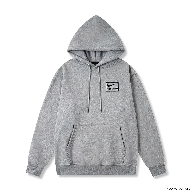 Stussy Co-branded Simple Style Grey Hoodie