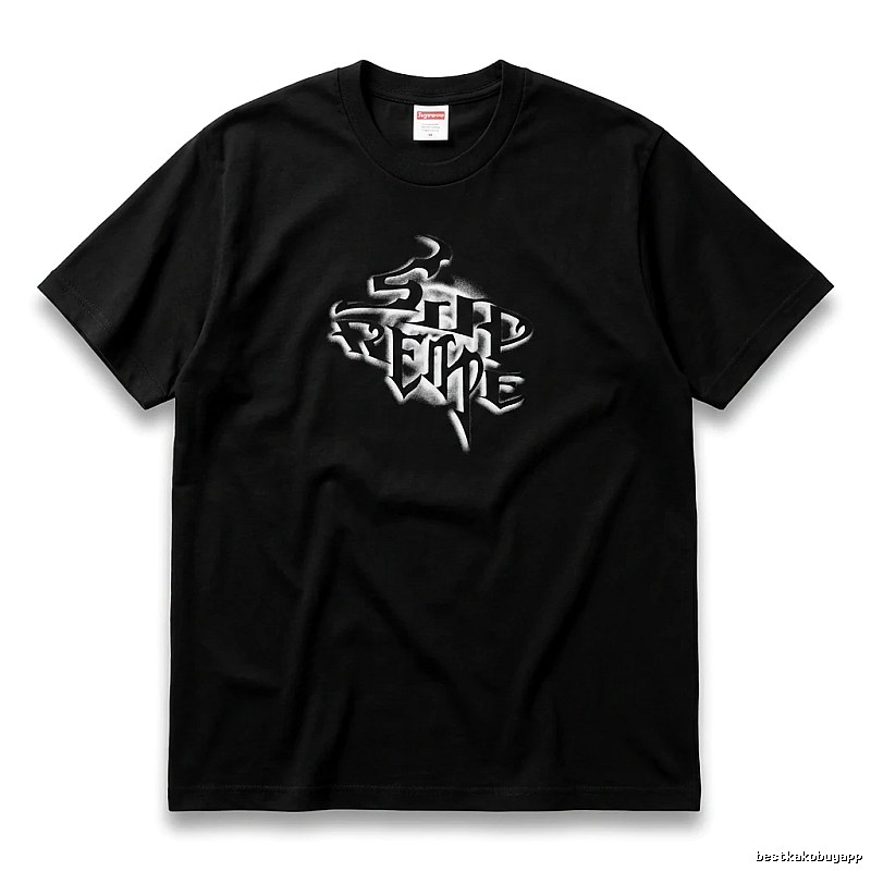 Supreme Flame Wind Black T - Shirt