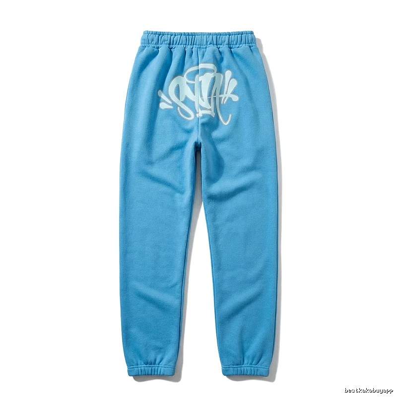 SynaWorld graffiti-style light blue sweatpants