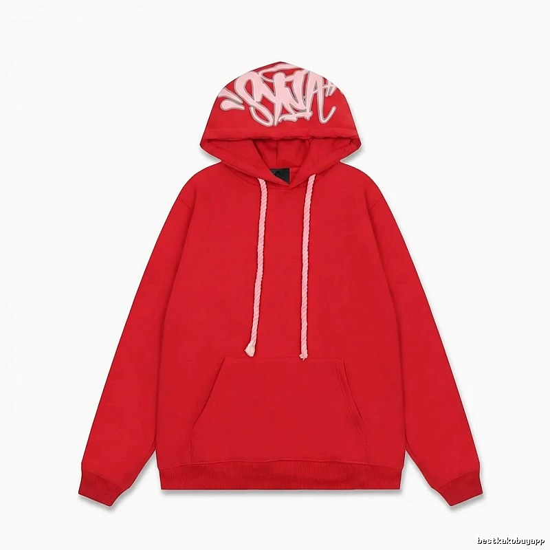 SynaWorld Graffiti Trendy Cool Style Red Hoodie