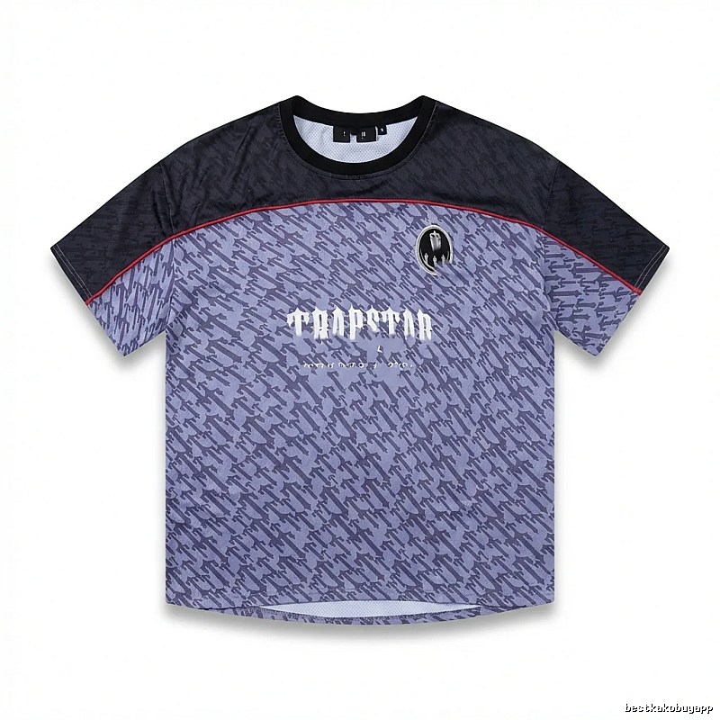 Trapstar Dark Purple and Black Short-sleeve