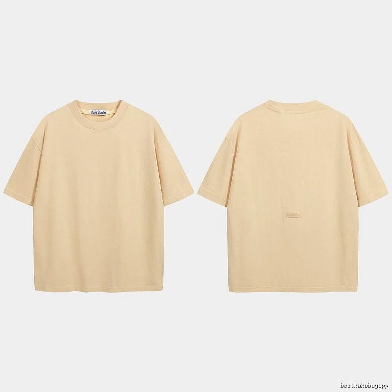 Acne Studios 2090-80 Yellow Style Ac908040 Stockholm Logo T-Shirt Match Day