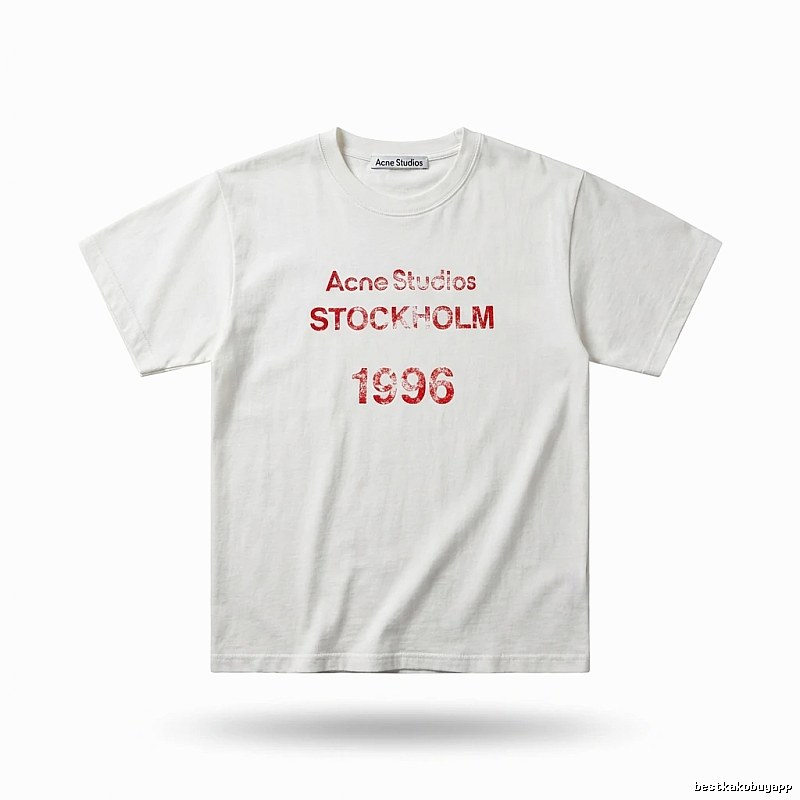 Acne Studios minimalist style white T-shirt