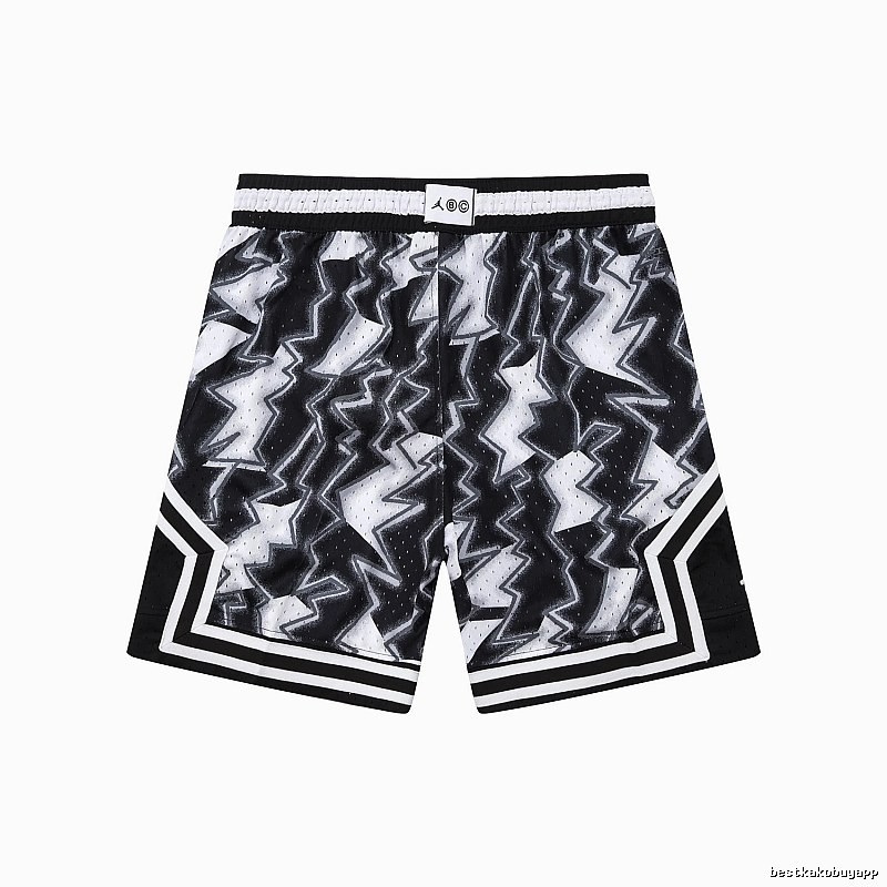 AJ Lightning series black and white shorts