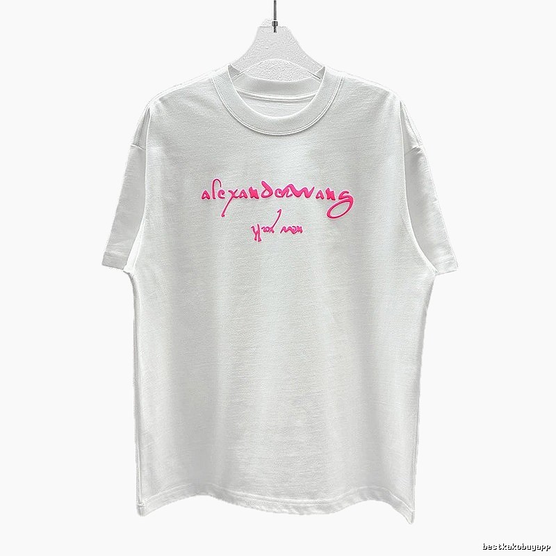 Alexander Wang Foam-Printed Cool & Trendy Style White T-Shirt