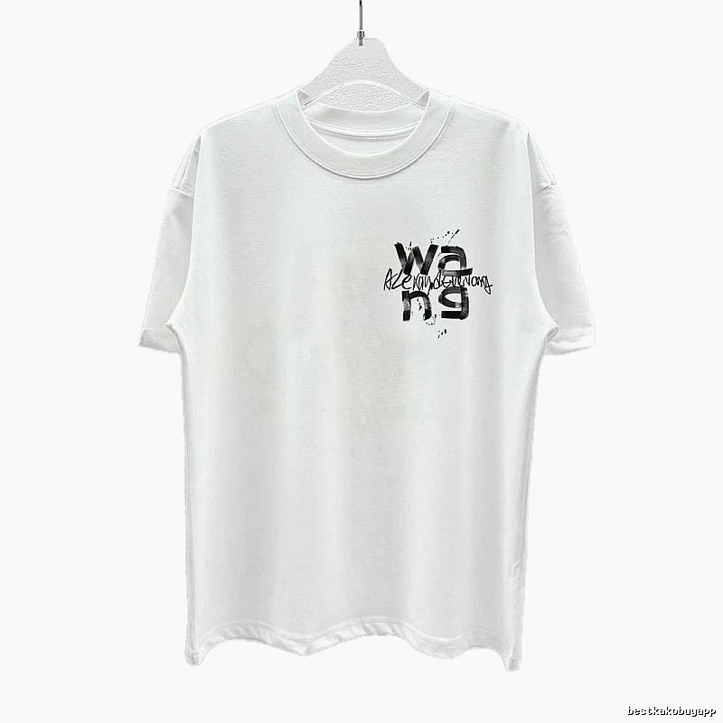 Alexander Wang Ink Wash Print Street Style White T-Shirt