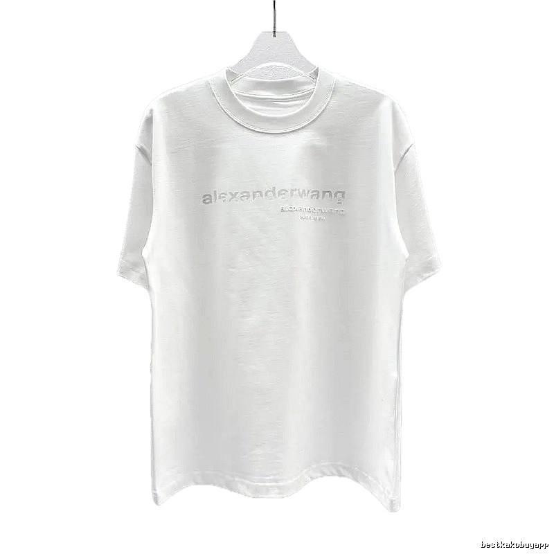 Alexander Wang Letter Print Casual Style White T-Shirt
