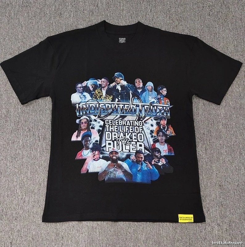 American Streetwear Brand Vintage Hip-hop Style Black T-Shirt
