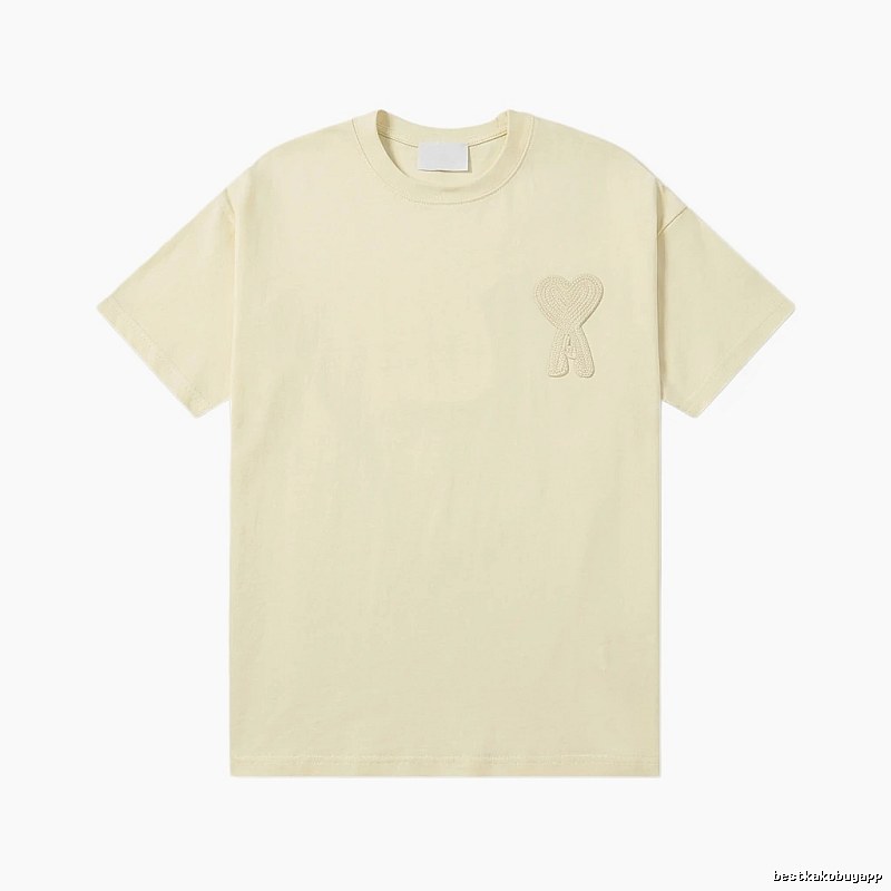 AMI Love Embroidery Simple Style T-shirt