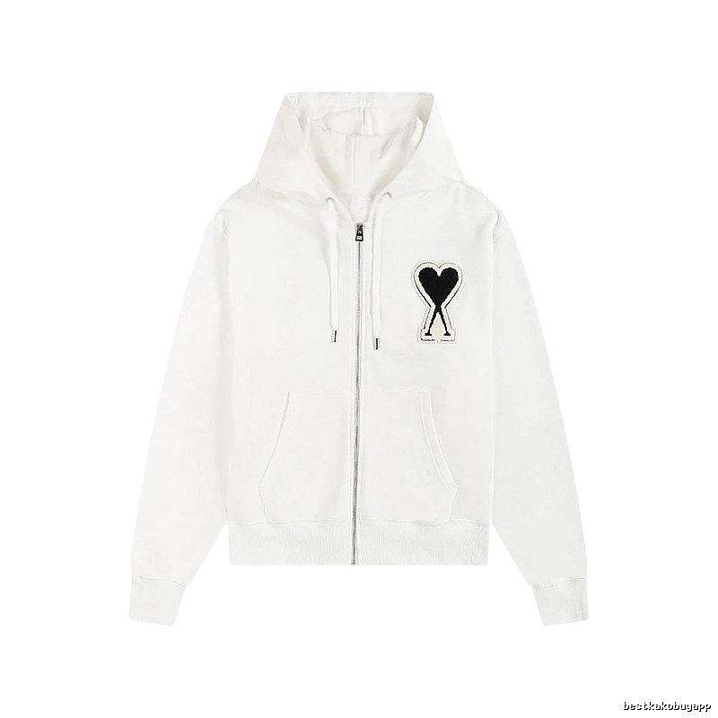 AMI Love Minimalist Style White Sweatshirt