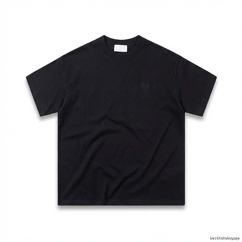 AMI Love Simple Style Black T-shirt