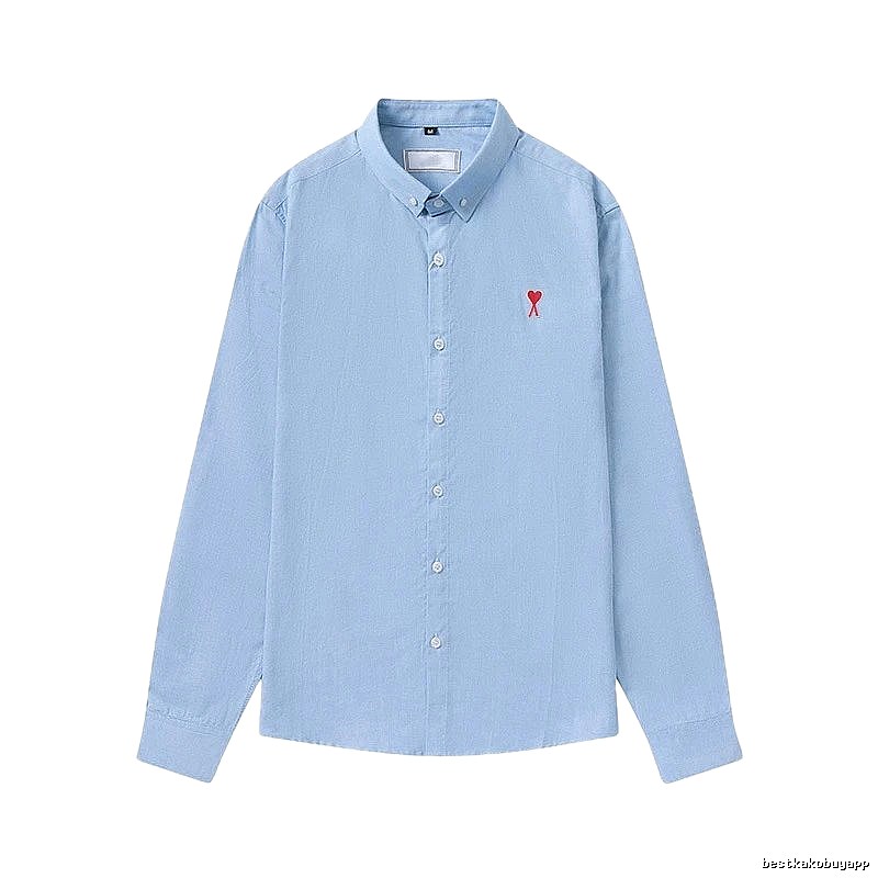 AMI minimalist style blue shirt