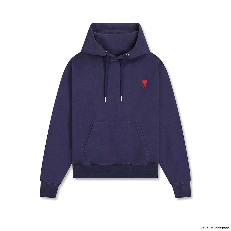 AMI Minimalist Style Navy Blue Sweatshirt
