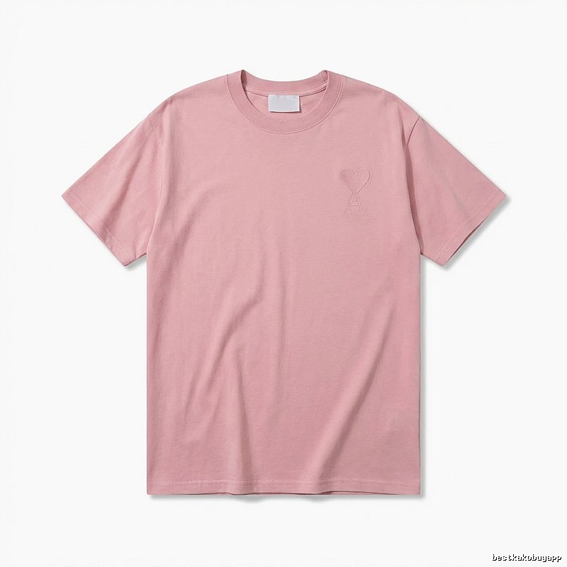 AMI simple and elegant pink T-shirt