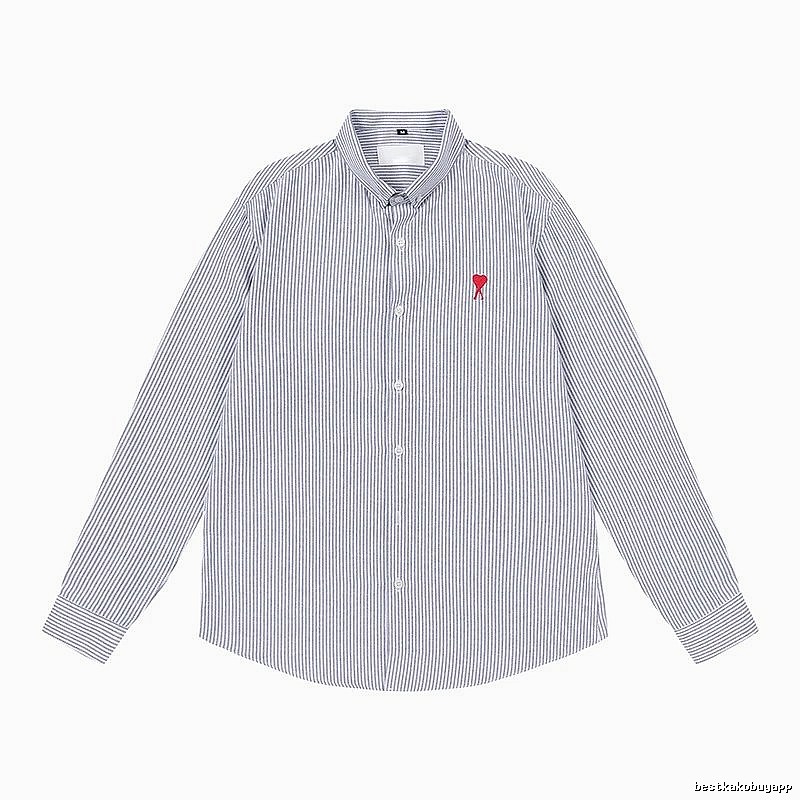 Ami striped minimalist style shirt