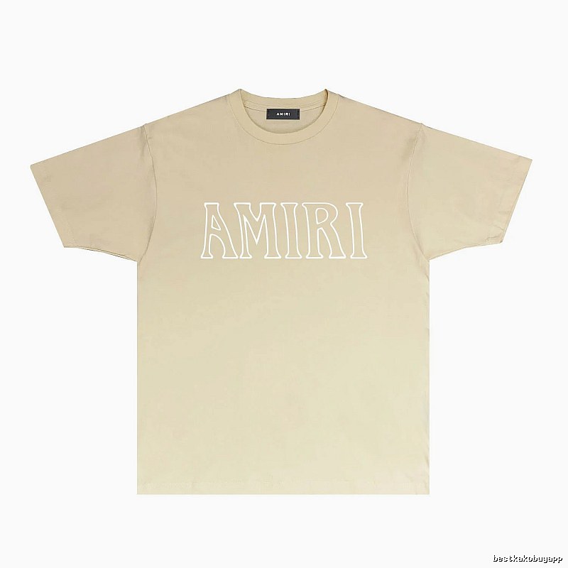 AMIRI Basic Style Simple Beige T-shirt