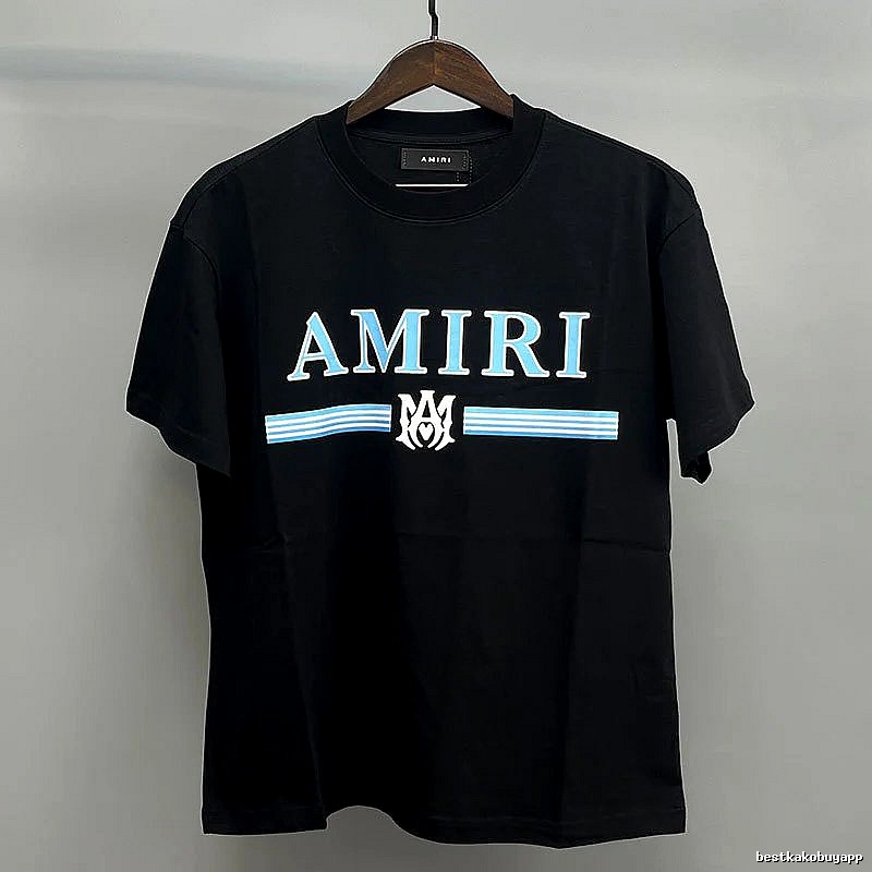 Amiri Black Blue Records Graphic T-Shirt Clean Finish