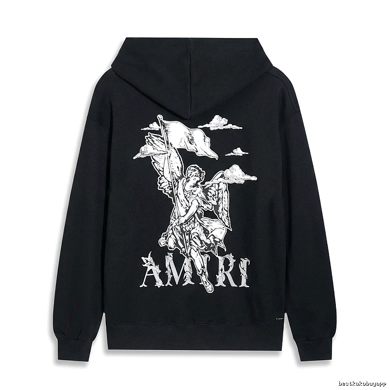 AMIRI Black Sweatshirt with Angel Print