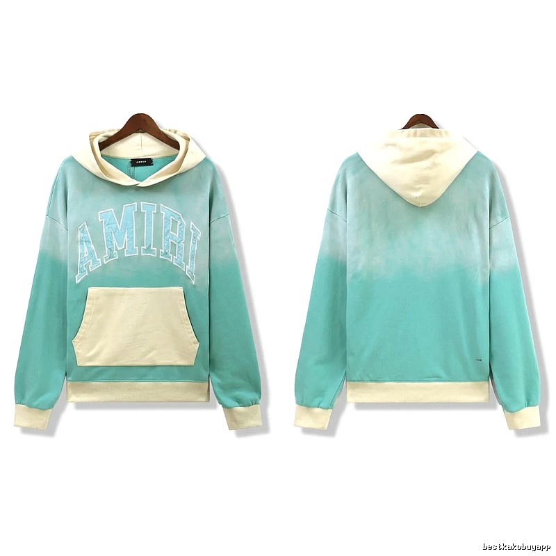 AMIRI Gradient Wind Mint-colored Sweatshirt