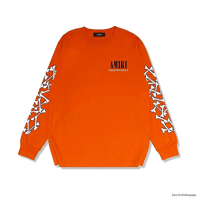 AMIRI orange sweatshirt with skull pattern