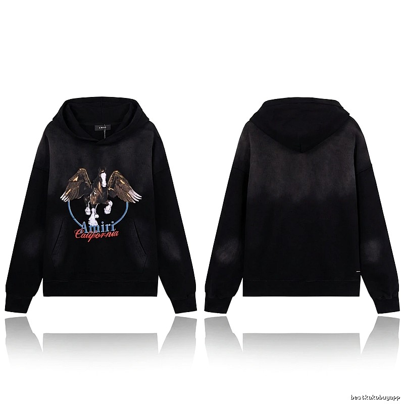 AMIRI Pegasus Retro Black Hoodie