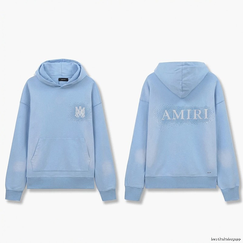 AMIRI Printed Leisure Style Light Blue Sweatshirt