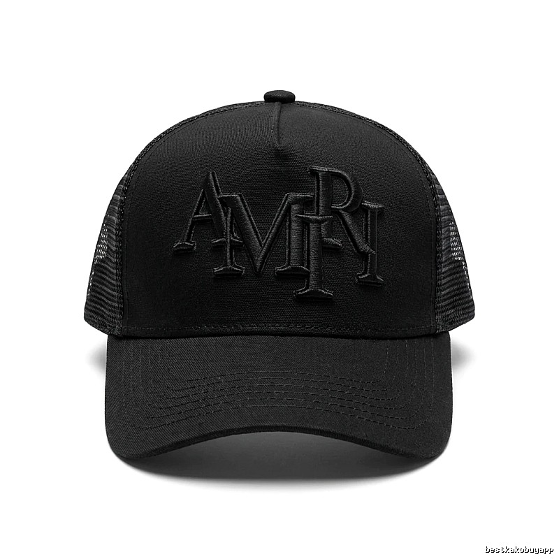 AMIRI retro-style black hat