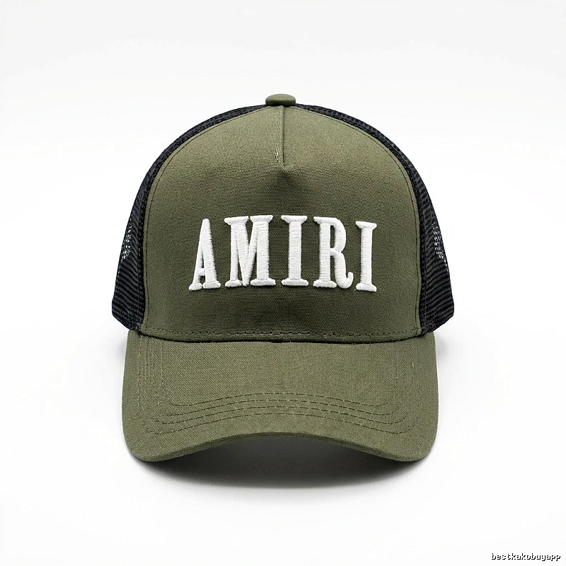 AMIRI Retro Style Olive Green Hat