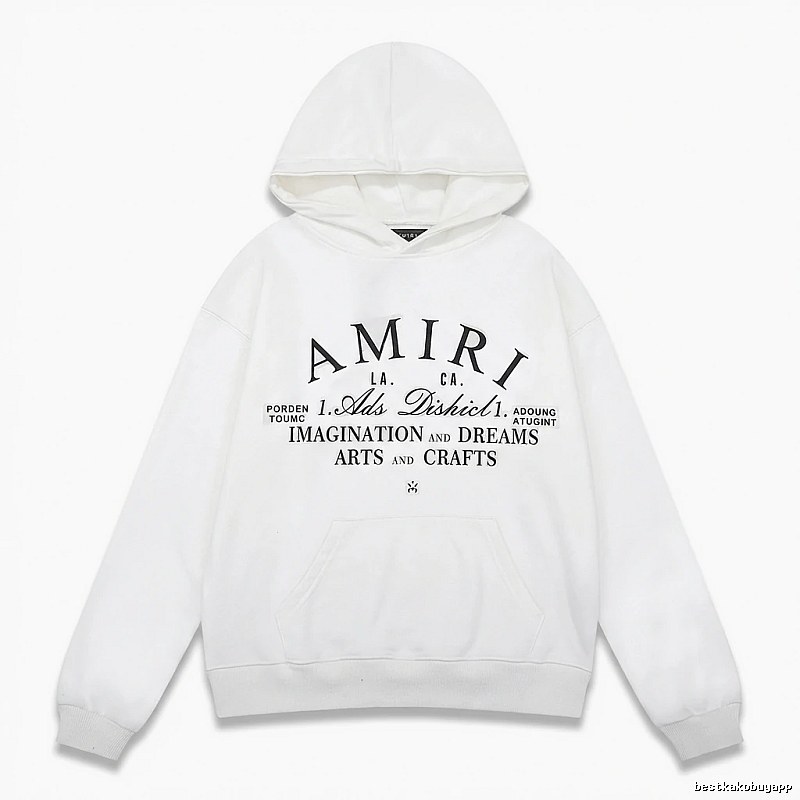 AMIRI retro-style white hoodie